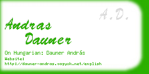 andras dauner business card